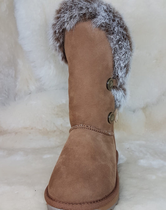 Rabbit Fur Ugg Boot front
