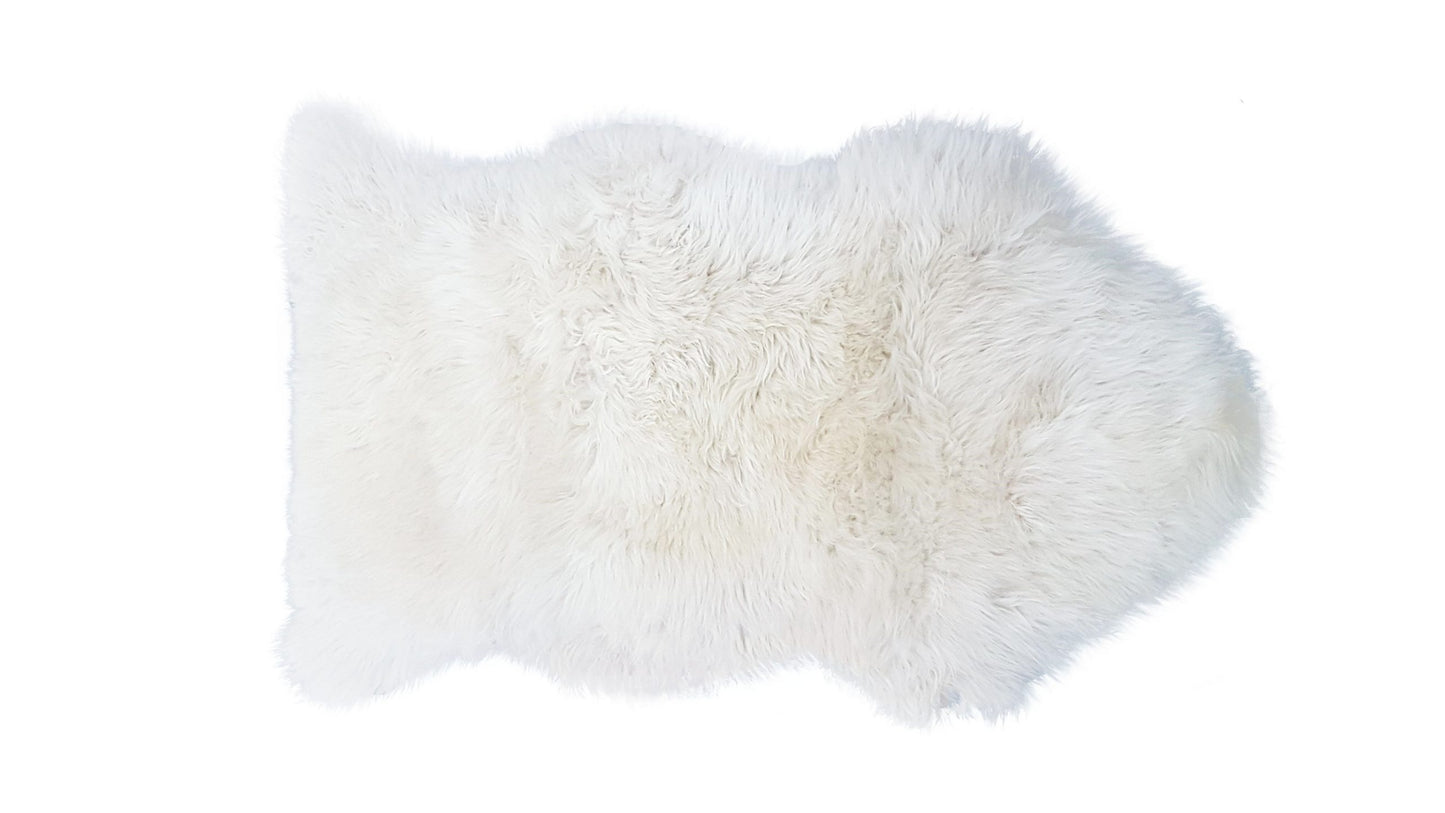 Long Wool Sheepskin Rug beige