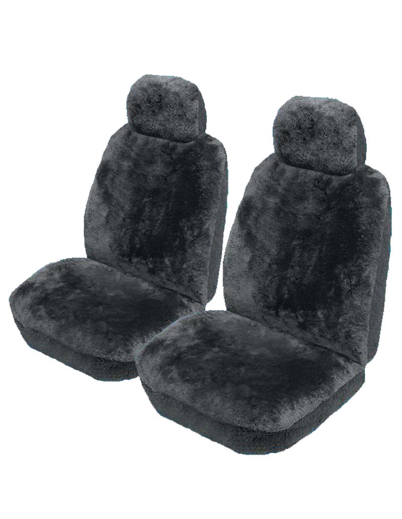 Sheepskin Wool Carseat Cover charcoal
