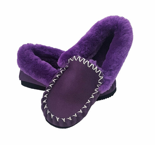 Sheepskin Ugg Moccasins Purple
