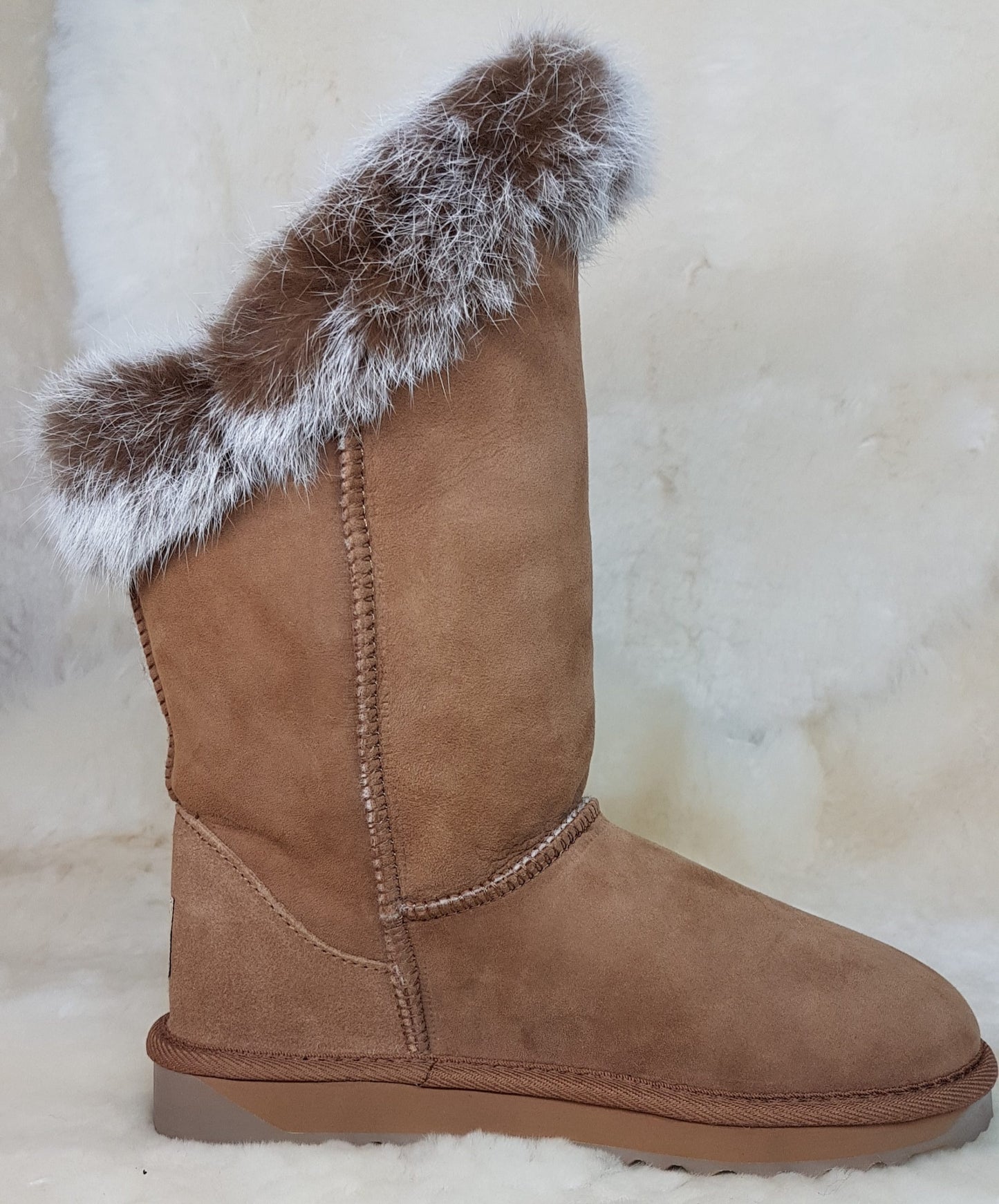 Rabbit Fur Ugg Boot side