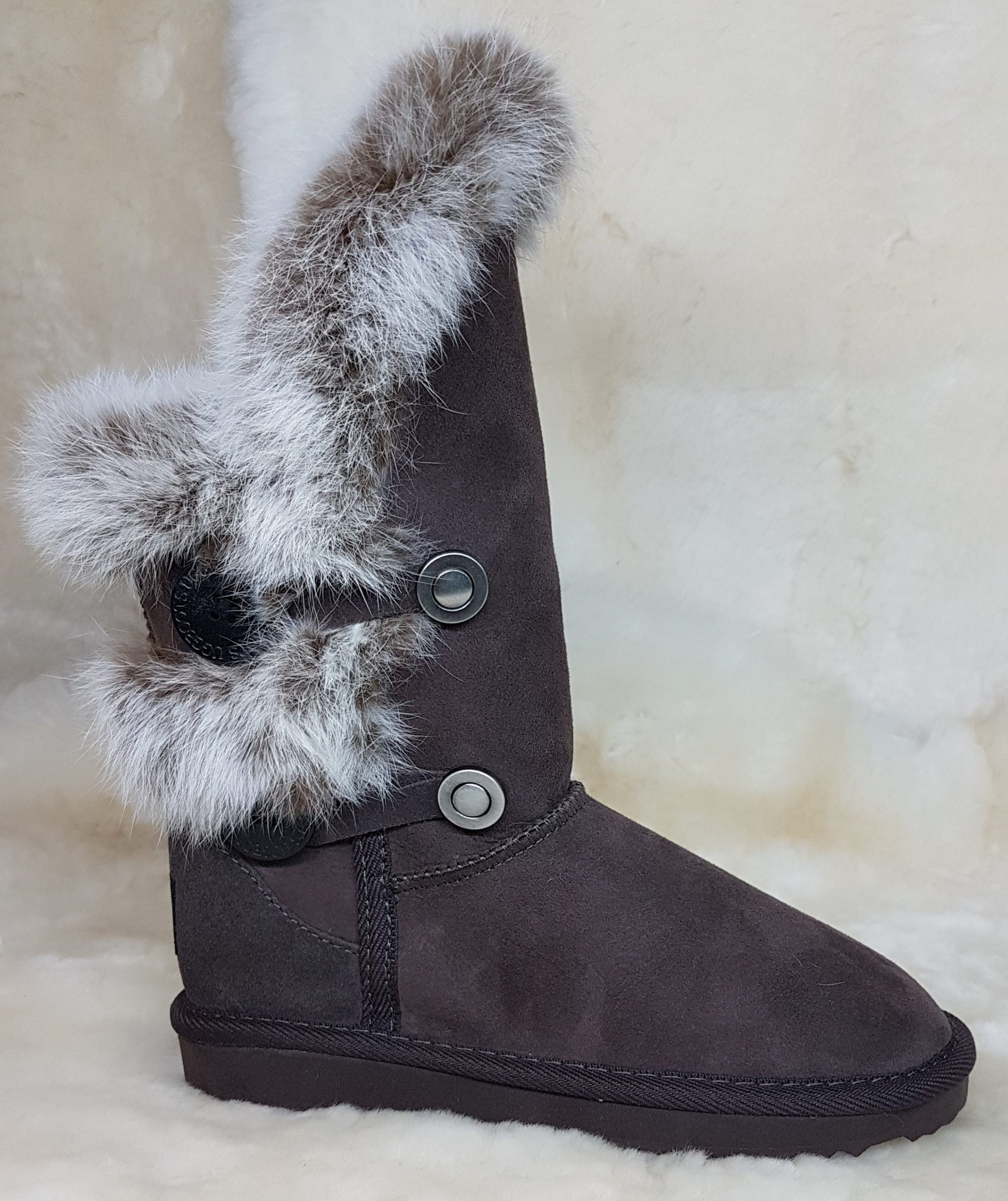 Rabbit Fur Ugg Boot choc