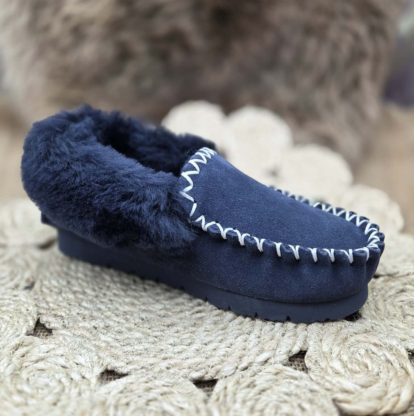 UGG Sheepskin Moccasin navy
