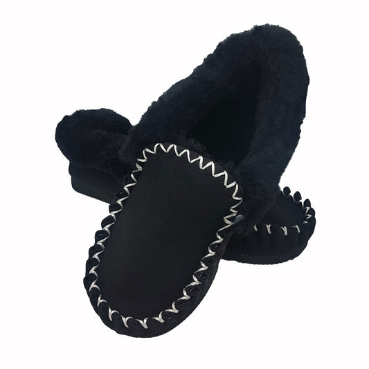 Sheepskin Ugg Moccasins Black