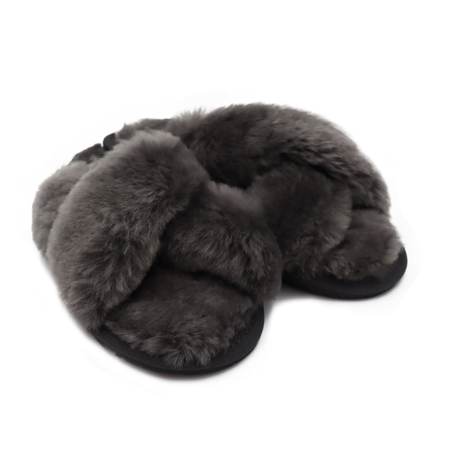 Ugg Crossover Slidesgrey side