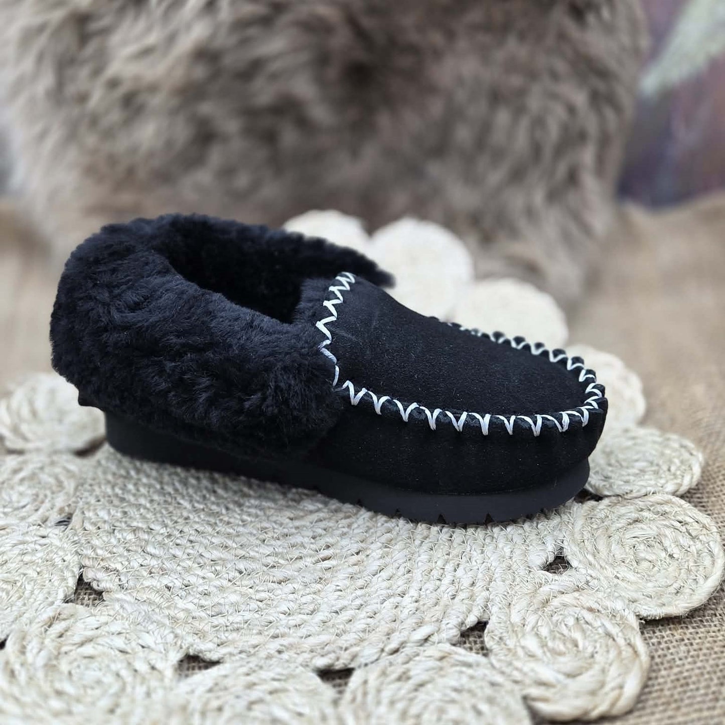 UGG Sheepskin Moccasin black