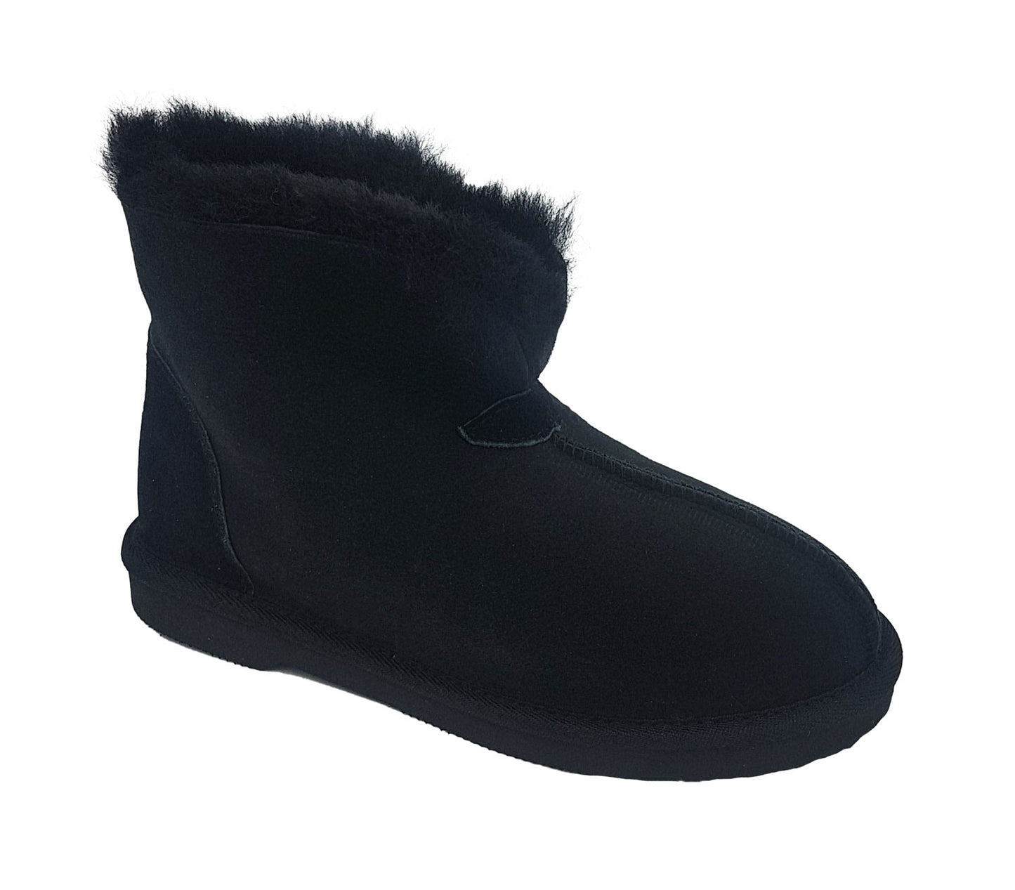 Ugg Sheepskin Slipper black unrolled