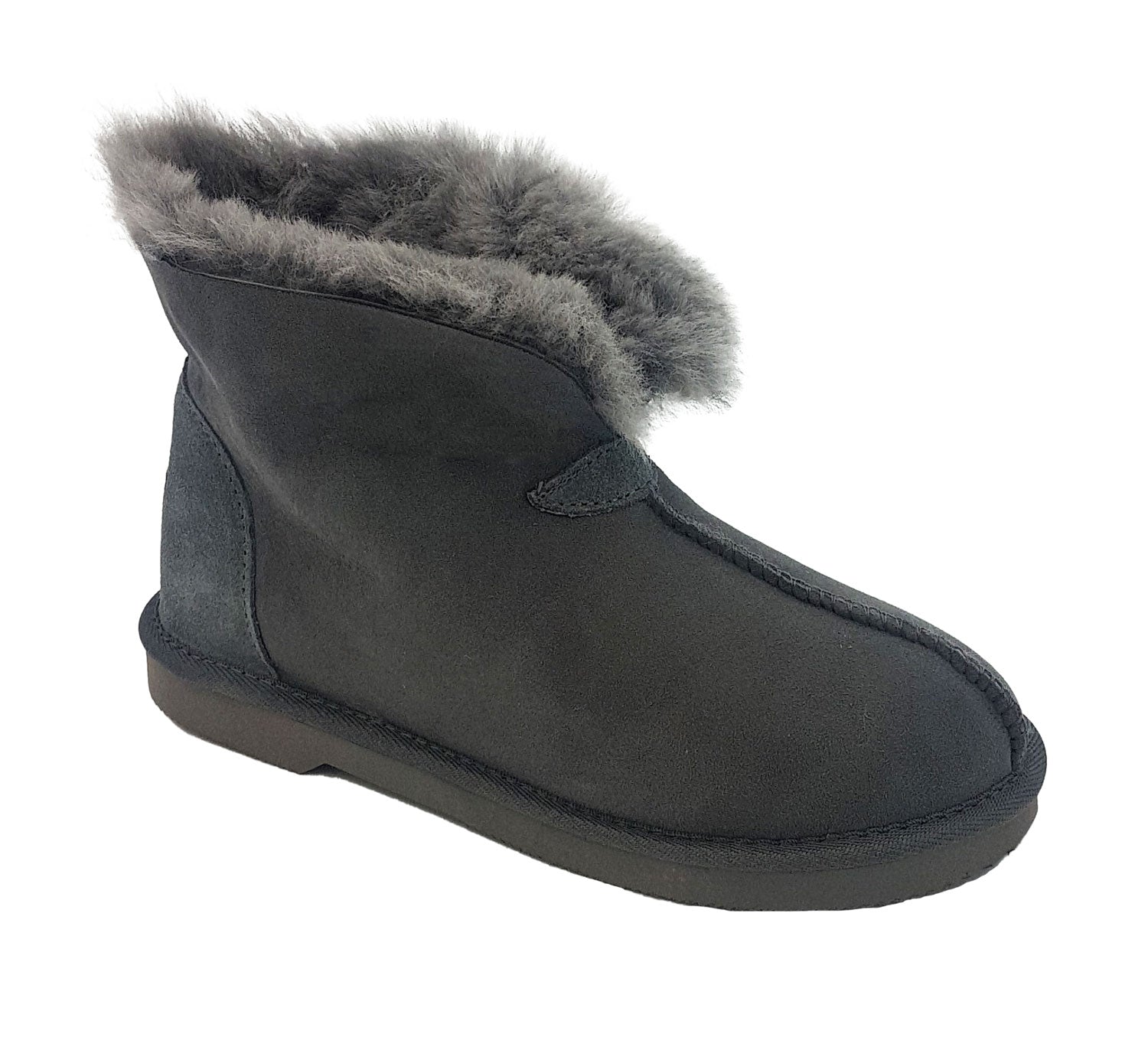 Ugg Sheepskin Slipper grey unrolled