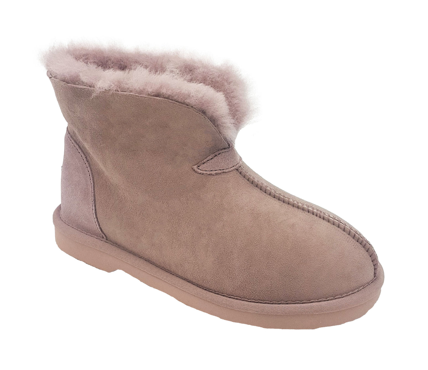 Ugg Sheepskin Slipper pink unrolled